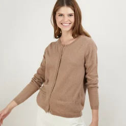 Maison Montagut Vestes Et Gilets>Cardigan Col Rond En Cachemire - Balletto