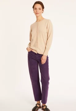 Maison Montagut Vestes Et Gilets>Cardigan Col Rond En Coton Bio - Manel