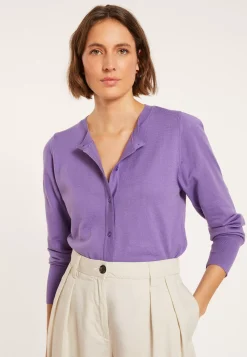Maison Montagut Vestes Et Gilets>Cardigan Col Rond En Coton Bio - Manel