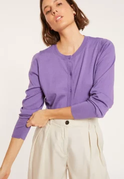 Maison Montagut Vestes Et Gilets>Cardigan Col Rond En Coton Bio - Manel
