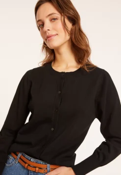 Maison Montagut Vestes Et Gilets>Cardigan Col Rond En Coton Bio - Manel