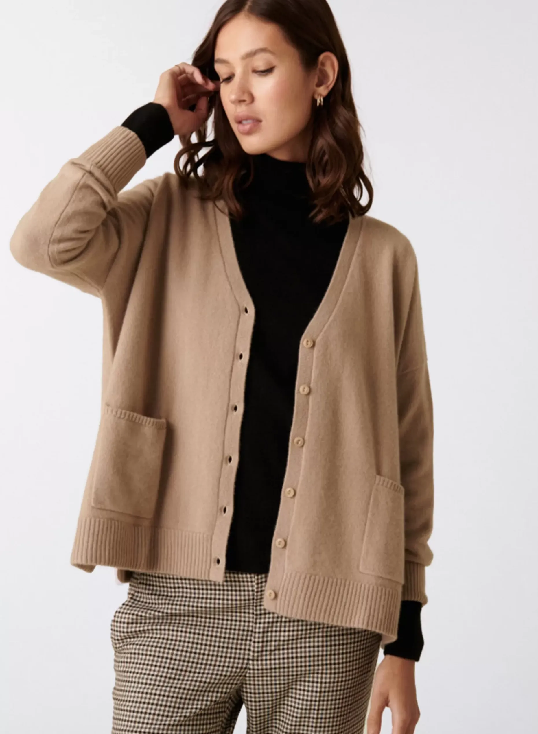 Maison Montagut Vestes Et Gilets>Cardigan Col V Boutonne A Poches En Cachemire - Achille