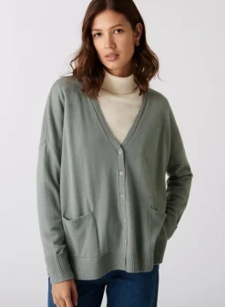 Maison Montagut Vestes Et Gilets>Cardigan Col V Boutonne A Poches En Cachemire - Achille