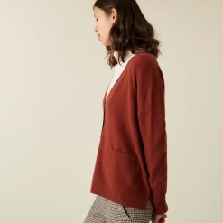 Maison Montagut Vestes Et Gilets>Cardigan Col V Boutonne A Poches En Cachemire - Achille
