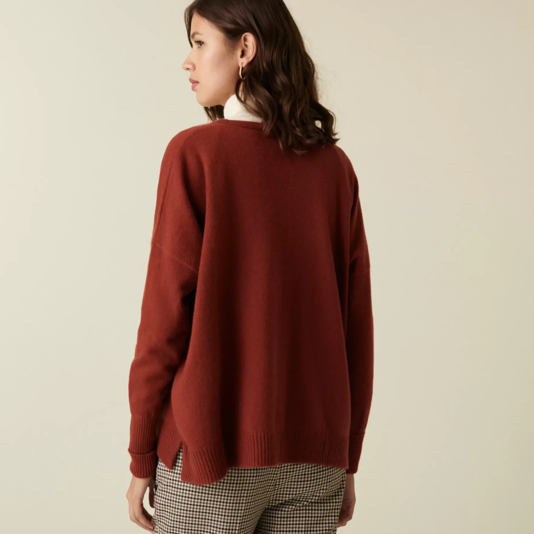 Maison Montagut Vestes Et Gilets>Cardigan Col V Boutonne A Poches En Cachemire - Achille