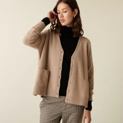 Maison Montagut Vestes Et Gilets>Cardigan Col V Boutonne A Poches En Cachemire - Achille