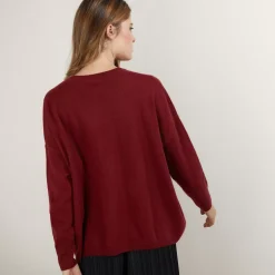 Maison Montagut Vestes Et Gilets>Cardigan Col V En Cachemire - Brune