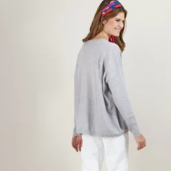 Maison Montagut Vestes Et Gilets>Cardigan Col V En Cachemire - Brune