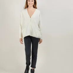 Maison Montagut Vestes Et Gilets>Cardigan Col V En Cachemire - Brune