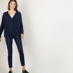 Maison Montagut Vestes Et Gilets>Cardigan Col V En Cachemire - Brune