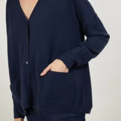 Maison Montagut Vestes Et Gilets>Cardigan Col V En Cachemire - Brune