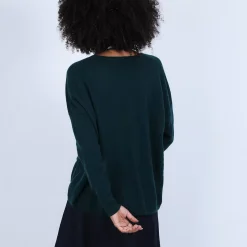 Maison Montagut Vestes Et Gilets>Cardigan Col V En Cachemire - Brune