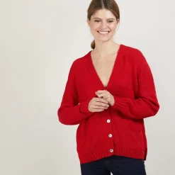 Maison Montagut Pulls>Cardigan Col V En Laine Et Soie - Bilan