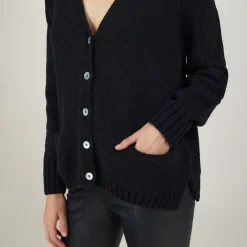 Maison Montagut Pulls>Cardigan Col V En Laine Et Soie - Bilan