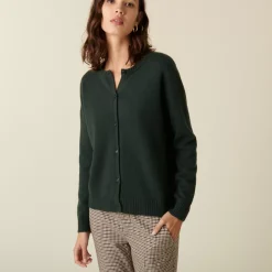 Maison Montagut Vestes Et Gilets>Cardigan En Cachemire Col Rond Boutonne - Adelys