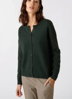Maison Montagut Vestes Et Gilets>Cardigan En Cachemire Col Rond Boutonne - Adelys