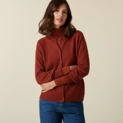 Maison Montagut Vestes Et Gilets>Cardigan En Cachemire Col Rond Boutonne - Adelys