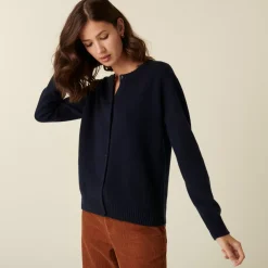 Maison Montagut Vestes Et Gilets>Cardigan En Cachemire Col Rond Boutonne - Adelys