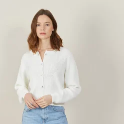 Maison Montagut Vestes Et Gilets>Cardigan En Coton Bio Grosse Maille - Mina