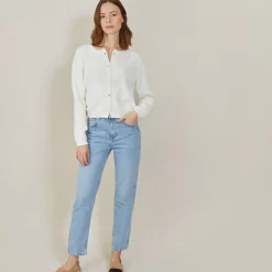 Maison Montagut Vestes Et Gilets>Cardigan En Coton Bio Grosse Maille - Mina