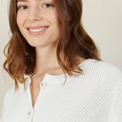 Maison Montagut Vestes Et Gilets>Cardigan En Coton Bio Grosse Maille - Mina