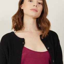 Maison Montagut Vestes Et Gilets>Cardigan En Coton Bio Grosse Maille - Mina