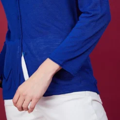 Maison Montagut Vestes Et Gilets>Cardigan En Lin Flamme - Bao