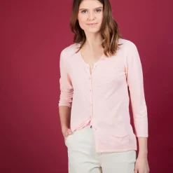 Maison Montagut Vestes Et Gilets>Cardigan En Lin Flamme - Bao