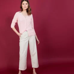 Maison Montagut Vestes Et Gilets>Cardigan En Lin Flamme - Bao