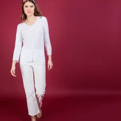 Maison Montagut Vestes Et Gilets>Cardigan En Lin Flamme - Bao