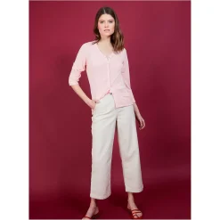 Maison Montagut Vestes Et Gilets>Cardigan En Lin Flamme - Bao
