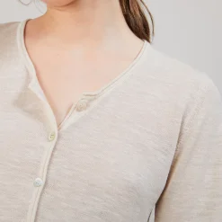 Maison Montagut Vestes Et Gilets>Cardigan En Lin Flamme - Bao