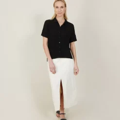 Maison Montagut T-Shirts>Chemise Ample En Cotes Plates - Molly
