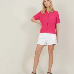 Maison Montagut T-Shirts>Chemise Ample En Cotes Plates - Molly