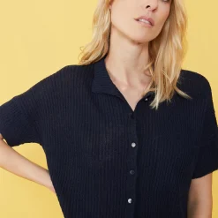 Maison Montagut T-Shirts>Chemise Ample En Cotes Plates - Molly