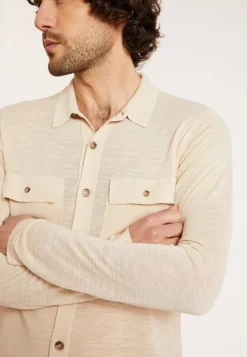 Maison Montagut Chemises>Chemise Boutonnee En Lin Flamme - Randy
