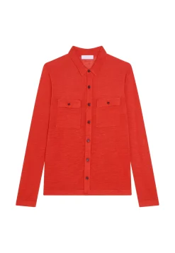 Maison Montagut Chemises>Chemise Boutonnee En Lin Flamme - Randy