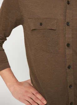 Maison Montagut Chemises>Chemise Boutonnee En Lin Flamme - Randy