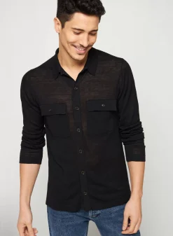 Maison Montagut Chemises>Chemise Boutonnee En Lin Flamme - Randy