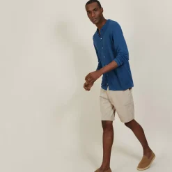Maison Montagut Chemises>Chemise Boutonnee En Lin Flamme - Blason