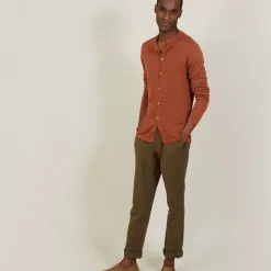 Maison Montagut Chemises>Chemise Boutonnee En Lin Flamme - Blason