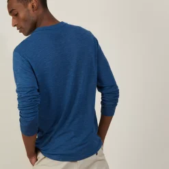 Maison Montagut Chemises>Chemise Boutonnee En Lin Flamme - Blason