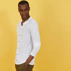 Maison Montagut Chemises>Chemise Boutonnee En Lin Flamme - Blason