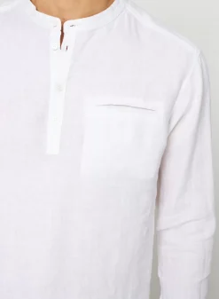 Maison Montagut Chemises>Chemise Col Tunisien En Lin - Romeo