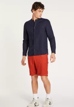 Maison Montagut Chemises>Chemise En Lin Col Tunisien - Dean