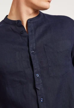 Maison Montagut Chemises>Chemise En Lin Col Tunisien - Dean
