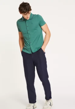 Maison Montagut Chemises>Chemise Manches Courtes En Coton Jersey - Baccara