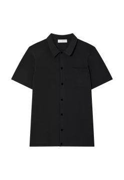 Maison Montagut Chemises>Chemise Manches Courtes En Coton Brosse - Dominique