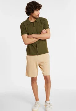 Maison Montagut Chemises>Chemise Manches Courtes En Coton Brosse - Dominique