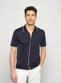 Maison Montagut Chemises>Chemise Manches Courtes En Fil Lumiere - Roman
